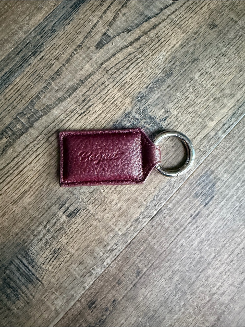 NWOT Bagnet Burgundy Leather w/ Silver Purse Magnet